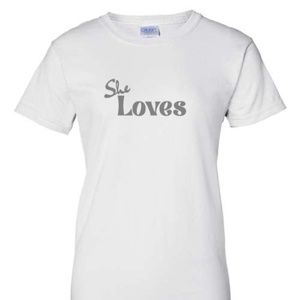 She Loves 100% cotton, T Shirt, short-sleeves, Casual wear